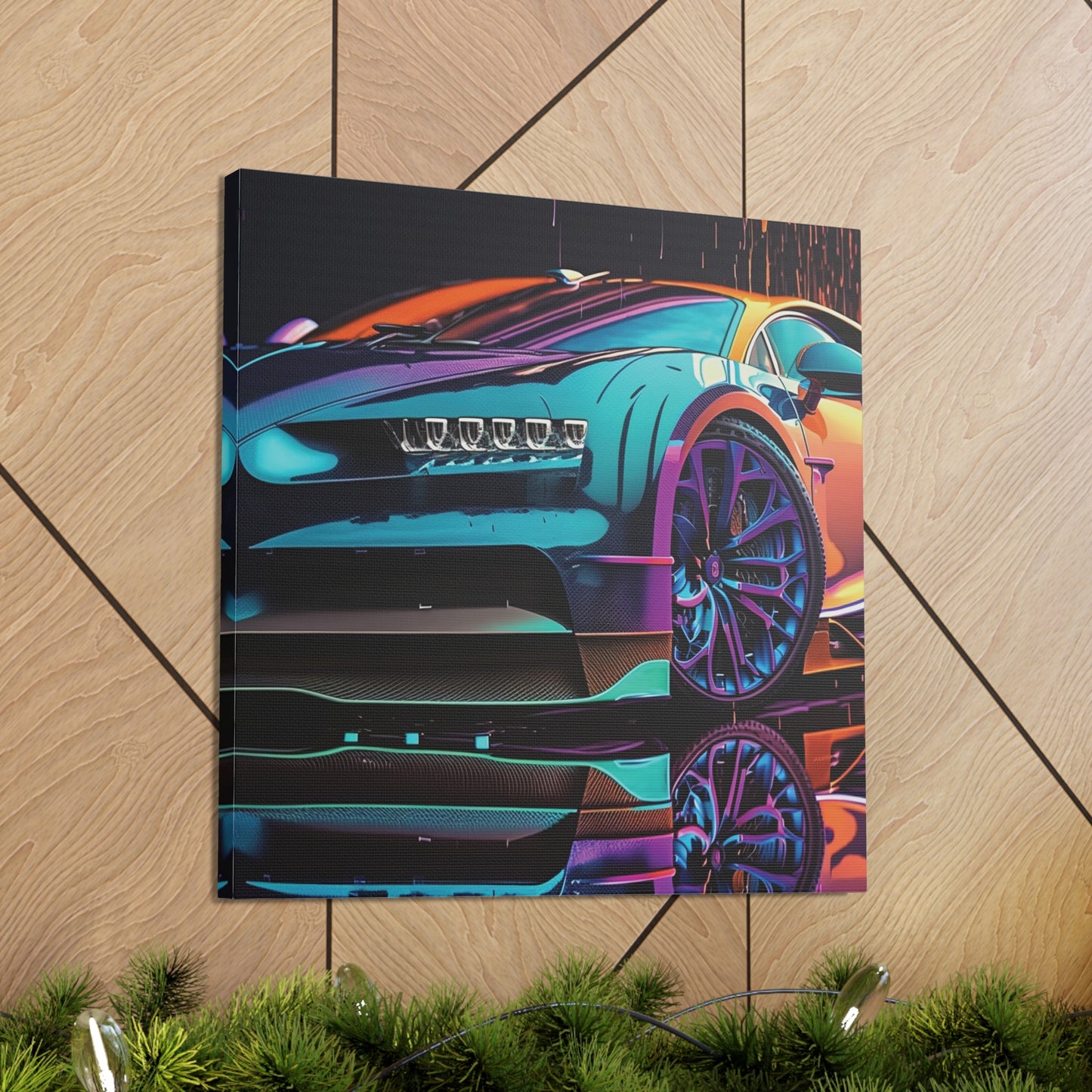 Canvas Gallery Wraps Bugatti Neon Chiron 1