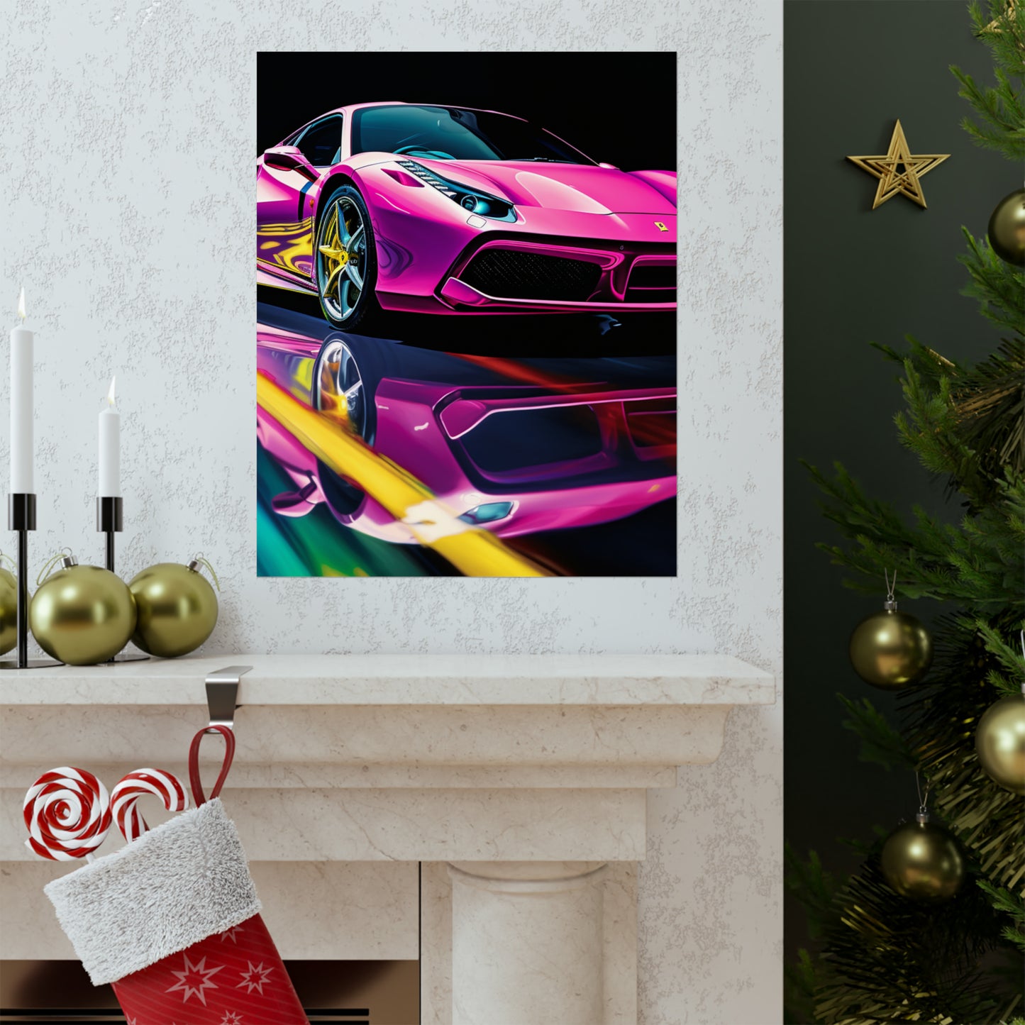 Premium Matte Vertical Posters Ferrari Flair Macro 4