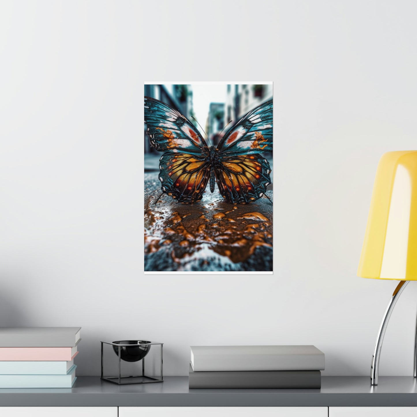 Premium Matte Vertical Posters Water Butterfly Street 3