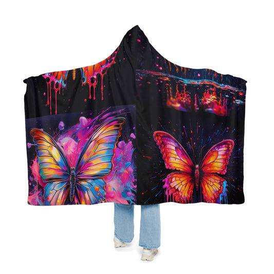 Snuggle Hooded Blanket Pink Butterfly Flair 5