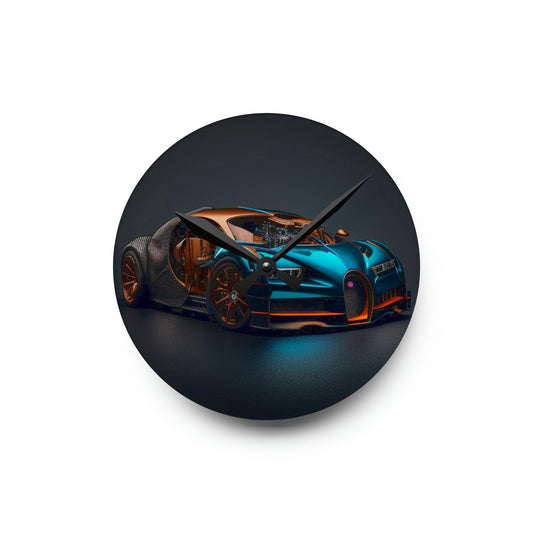 Acrylic Wall Clock Bugatti Blue 4