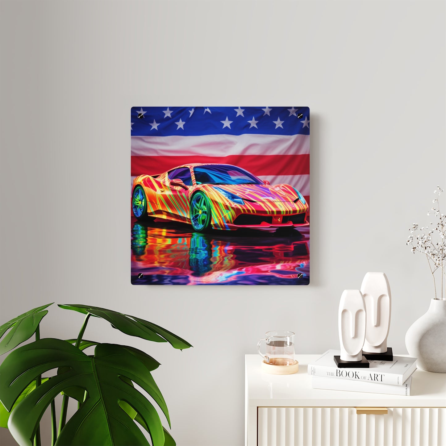 Acrylic Wall Art Panels Hyper Colorfull Ferrari 4