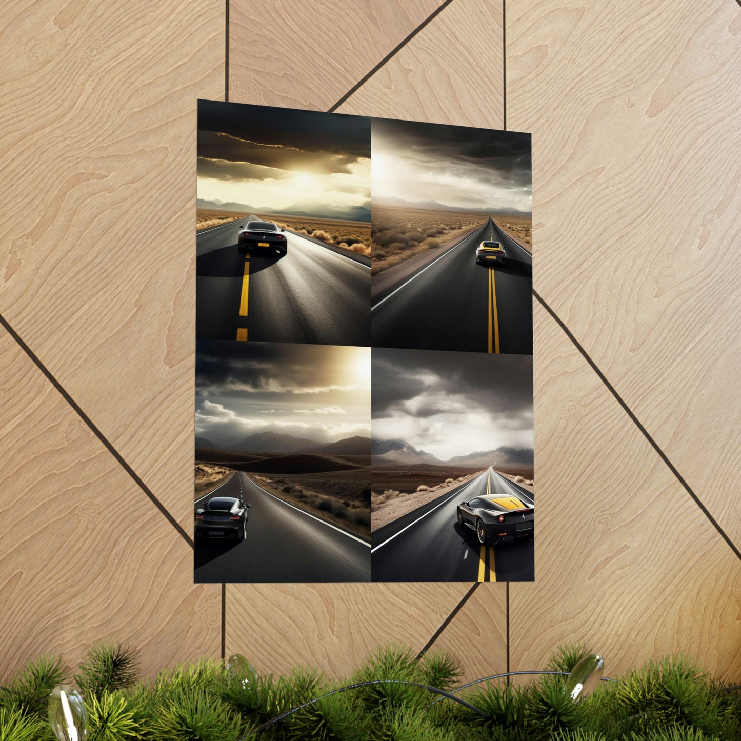 Premium Matte Vertical Posters Ferrari Road 5