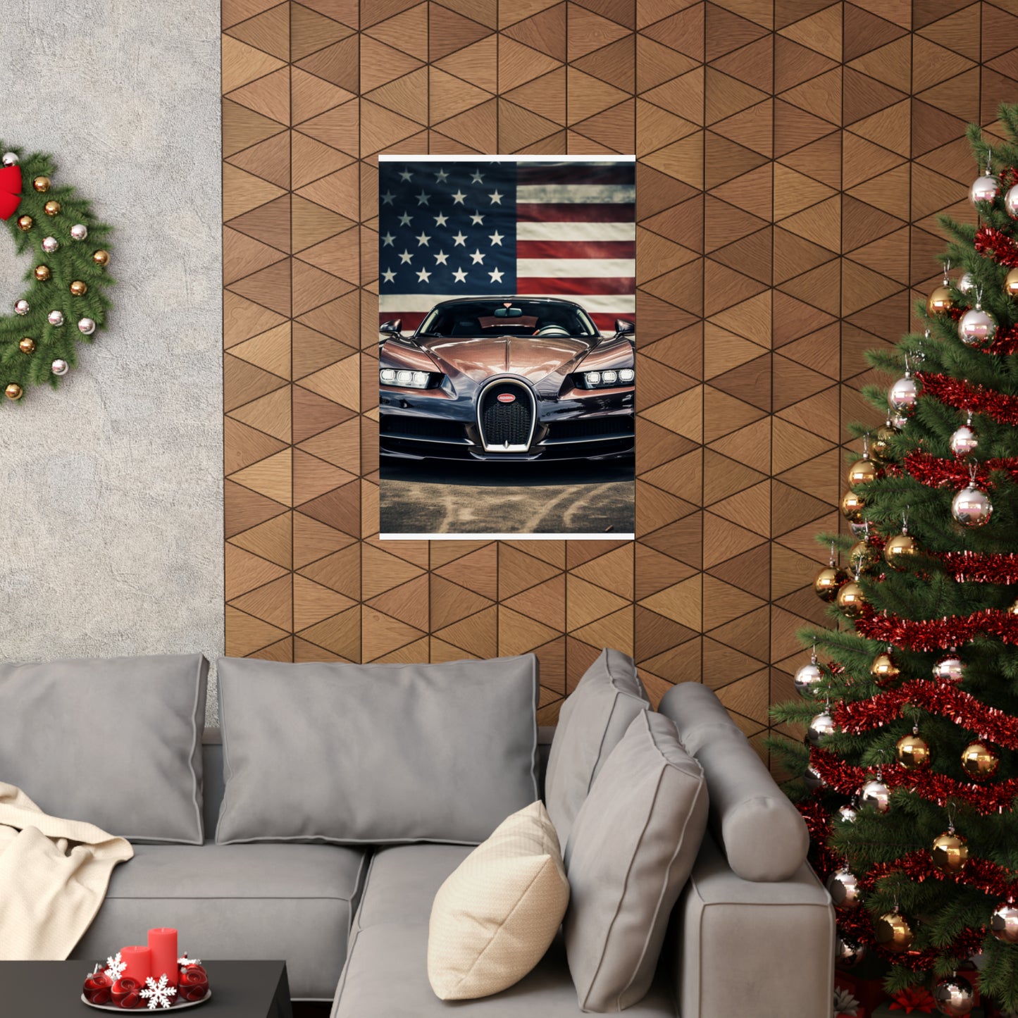 Premium Matte Vertical Posters Bugatti Flag 4