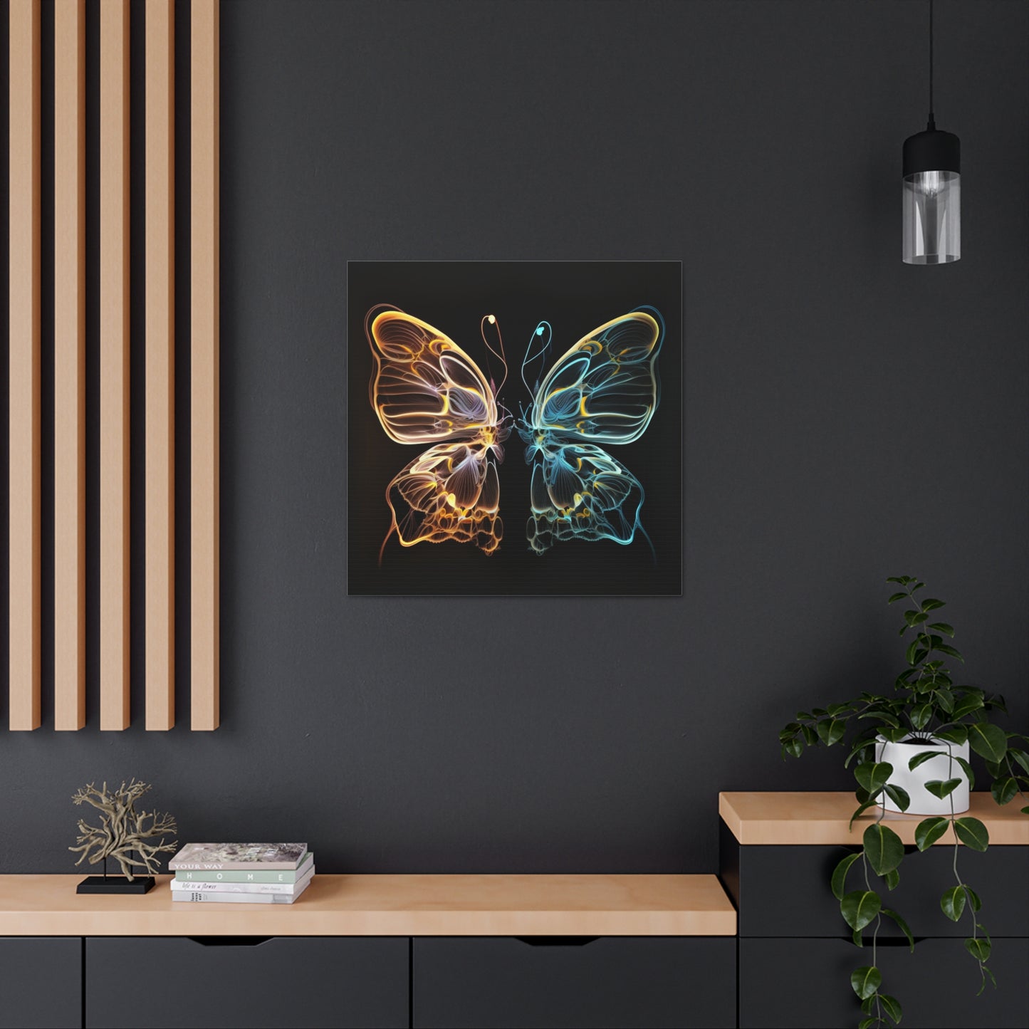 Canvas Gallery Wraps Neon Glo Butterfly 3