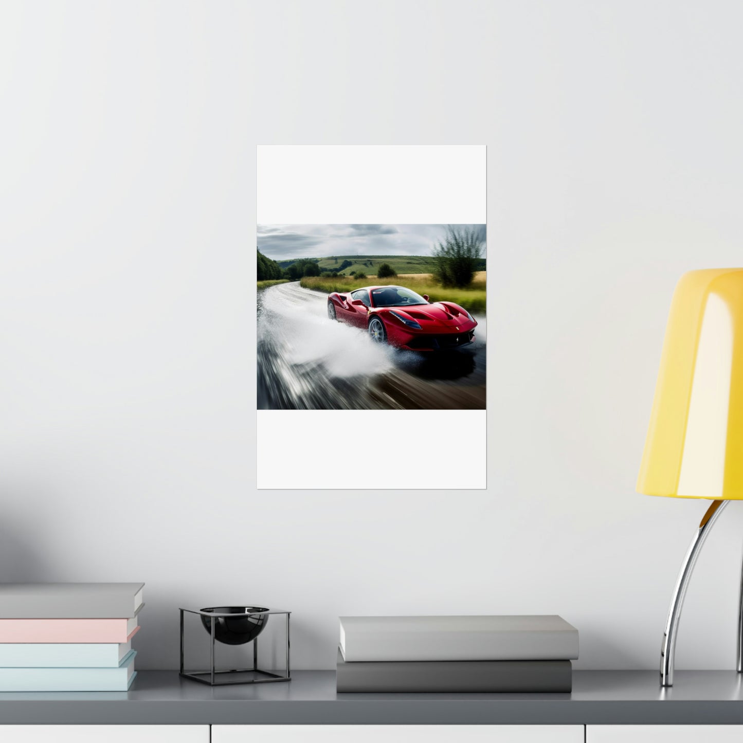 Premium Matte Vertical Posters Water Ferrari Splash 4