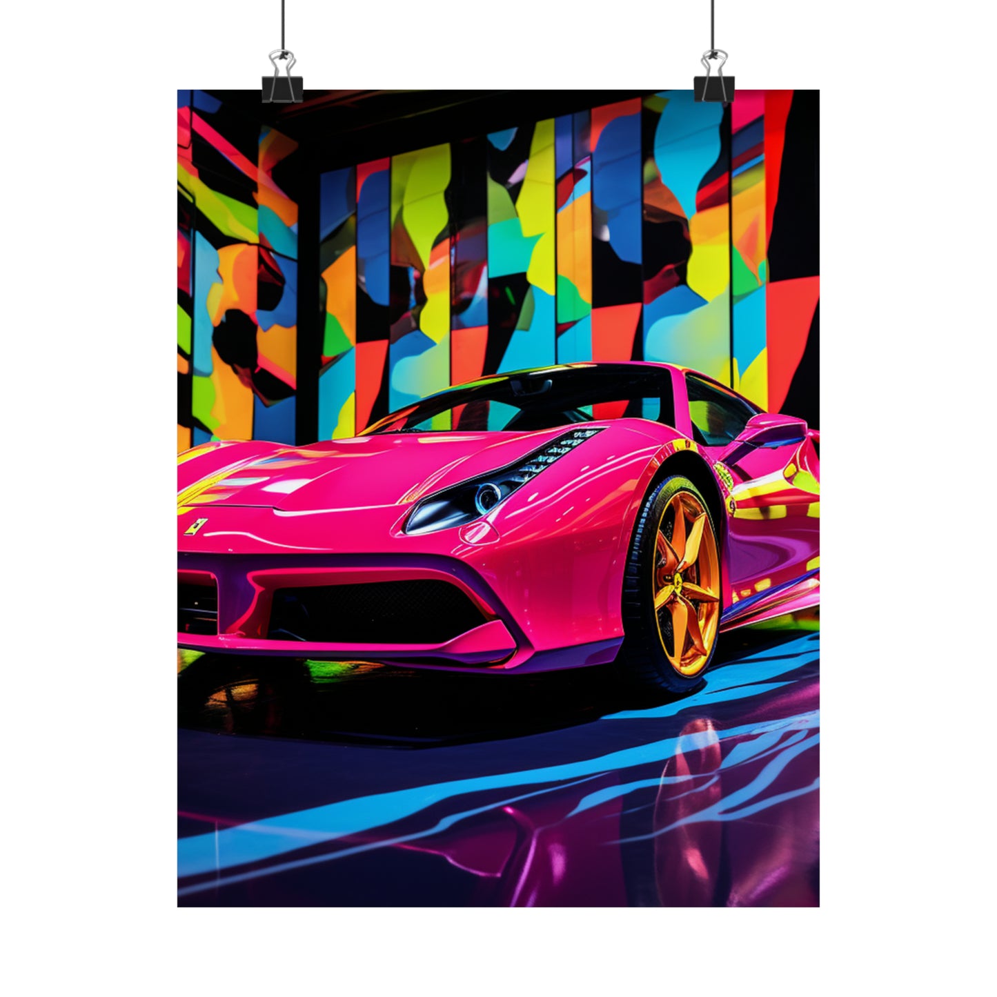 Premium Matte Vertical Posters Ferrari Flair Macro 1