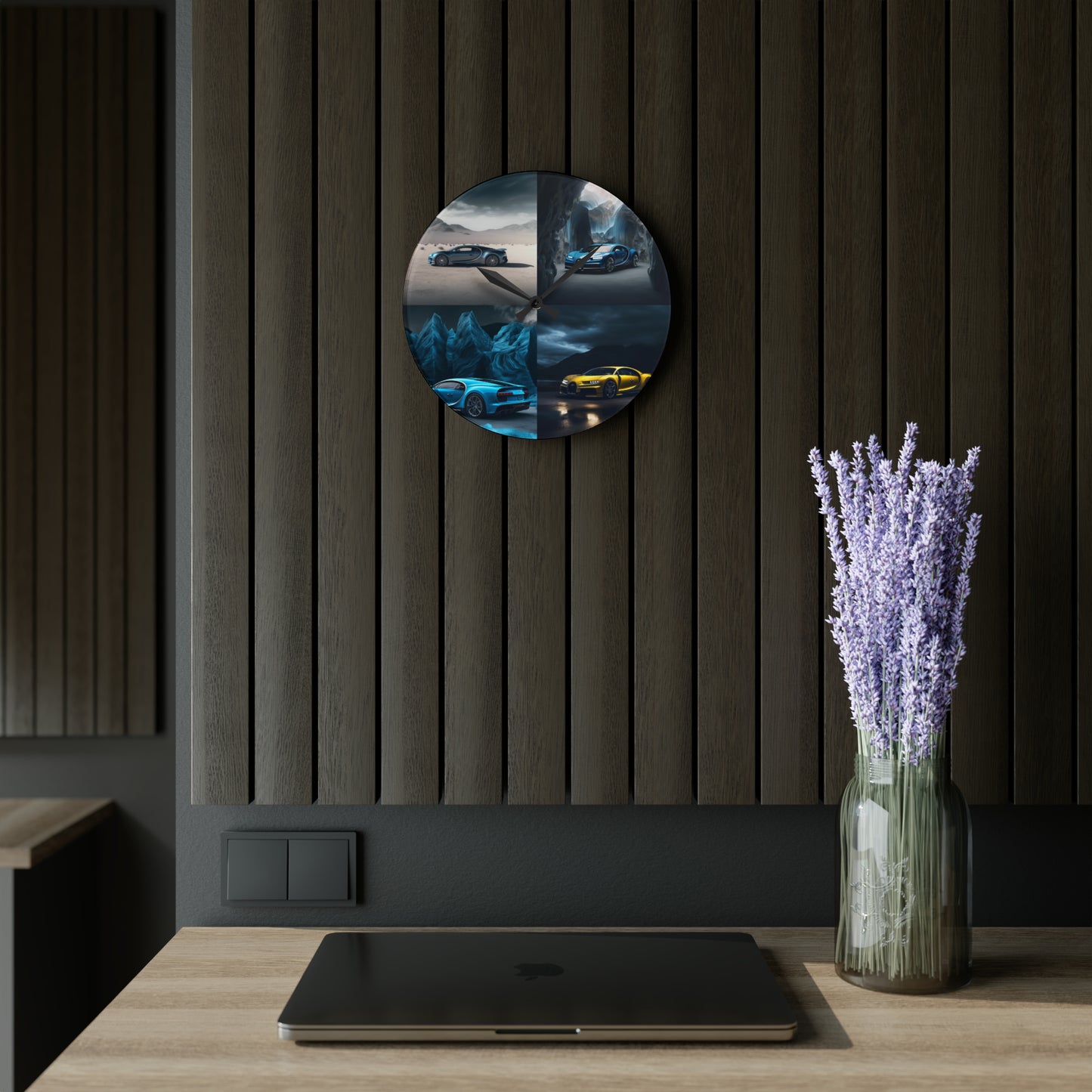 Acrylic Wall Clock Bugatti Real Look 5