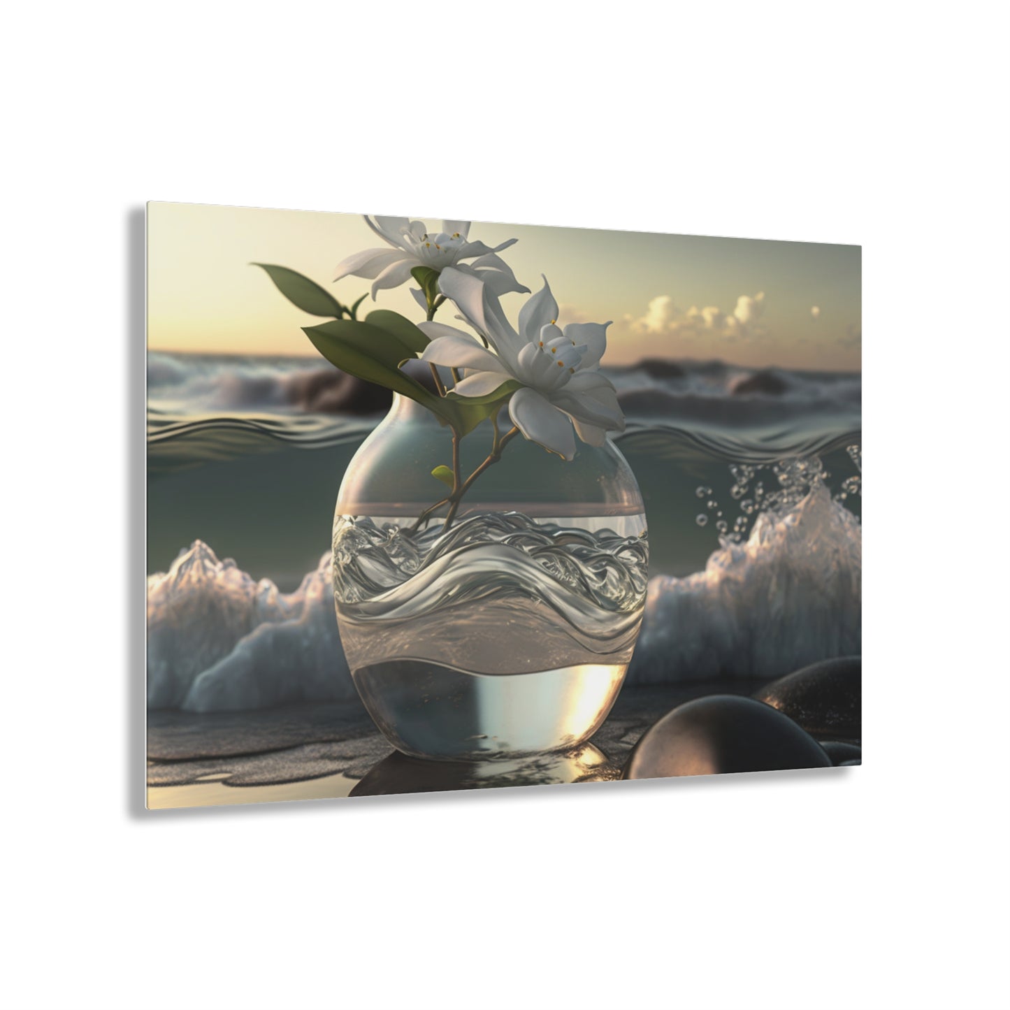 Acrylic Prints Jasmine glass vase 2