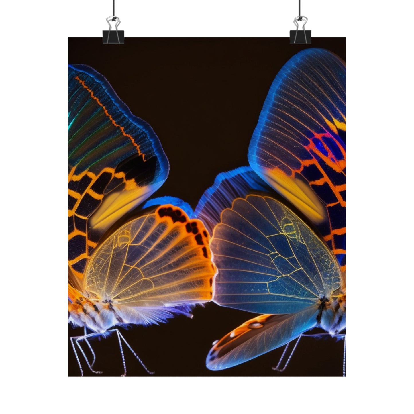 Premium Matte Vertical Posters Neon Glo Butterfly 2