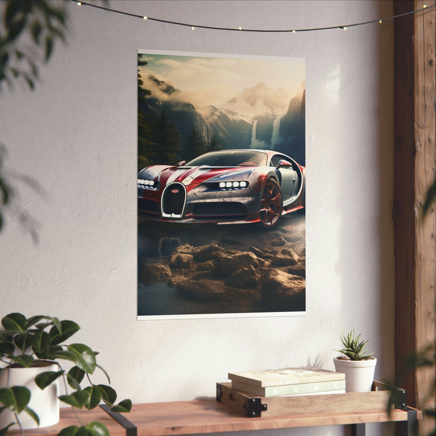 Premium Matte Vertical Posters Bugatti Waterfall 4