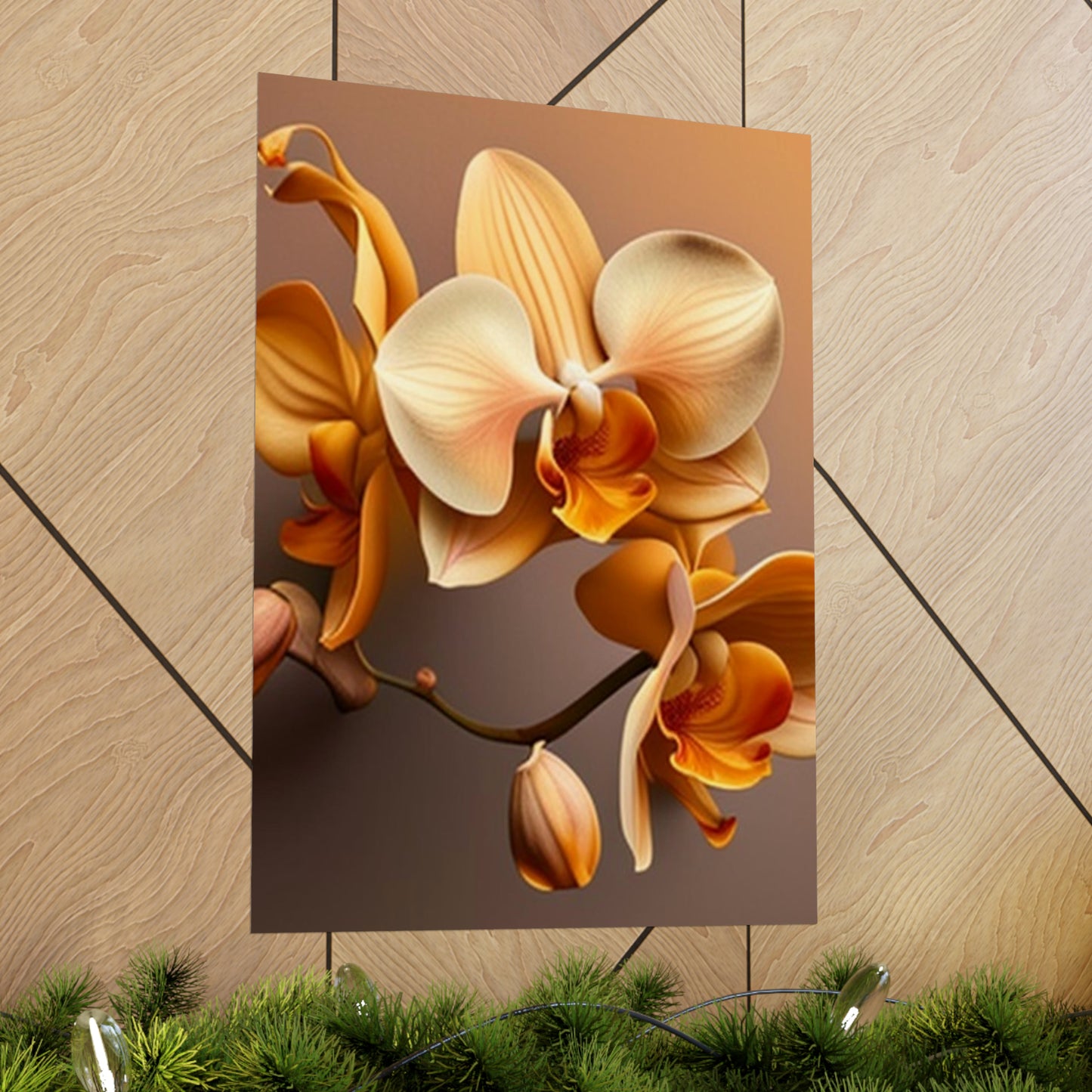 Premium Matte Vertical Posters orchid pedals 2