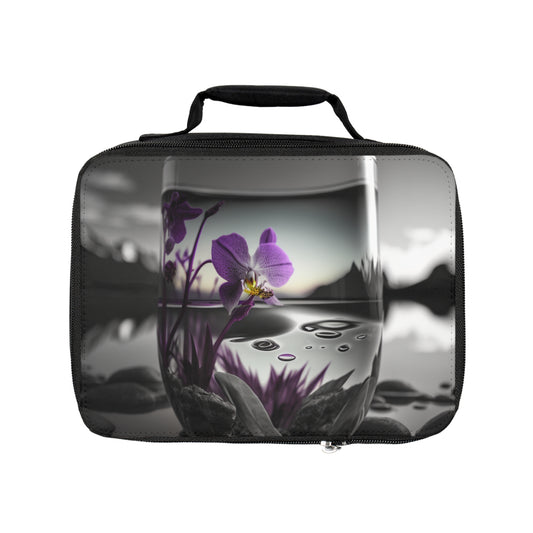 Lunch Bag Purple Orchid Glass vase 2