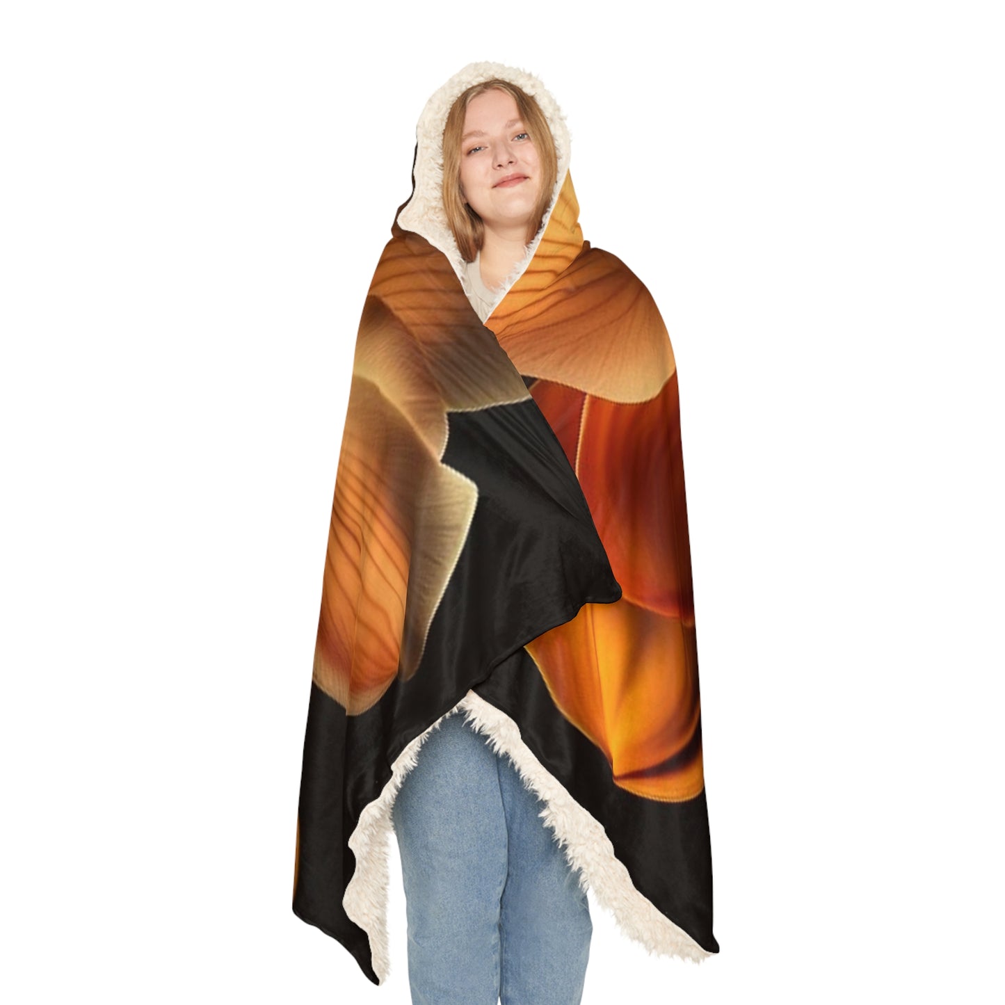 Snuggle Hooded Blanket Orange Orchid 2