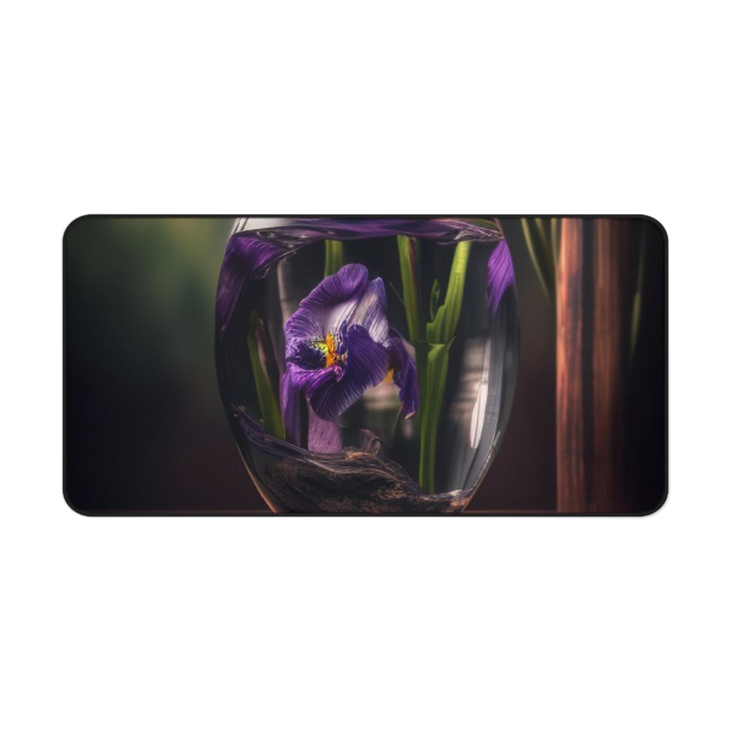 Desk Mat Purple Iris in a vase 4