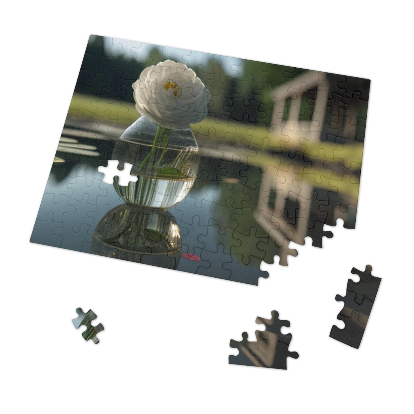 Jigsaw Puzzle (30, 110, 252, 500,1000-Piece) White Peony glass vase 1