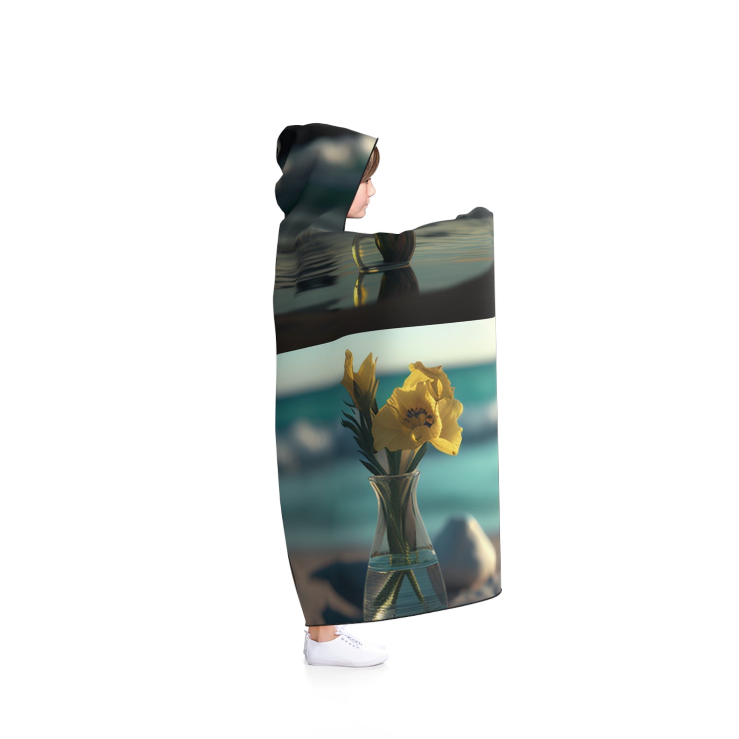 Hooded Blanket Yellow Gladiolus glass 5