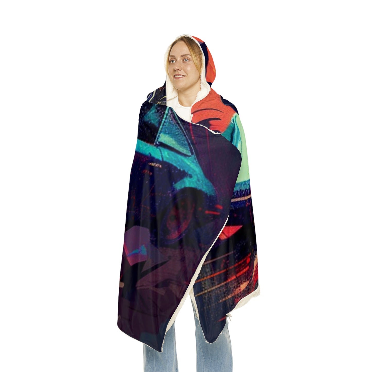 Snuggle Hooded Blanket Porsche Abstract 2