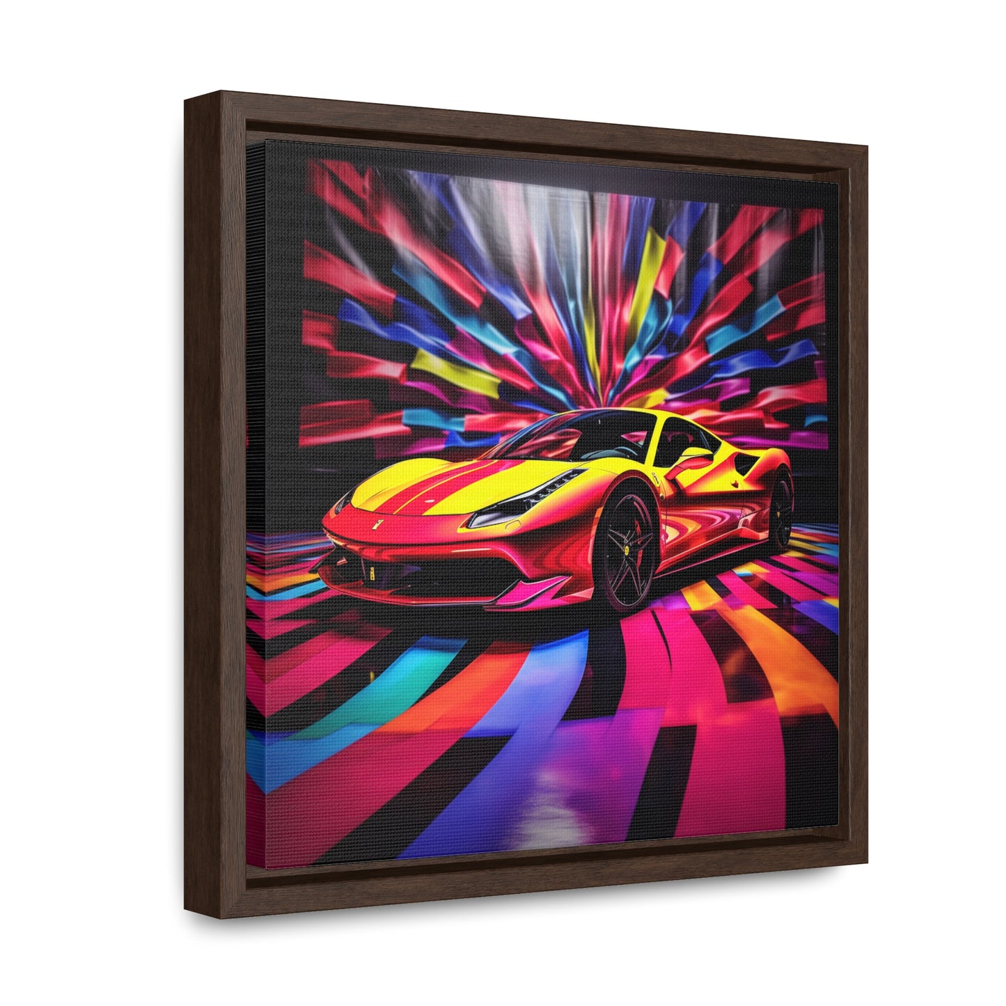 Gallery Canvas Wraps, Square Frame Macro Flag Ferrari 3