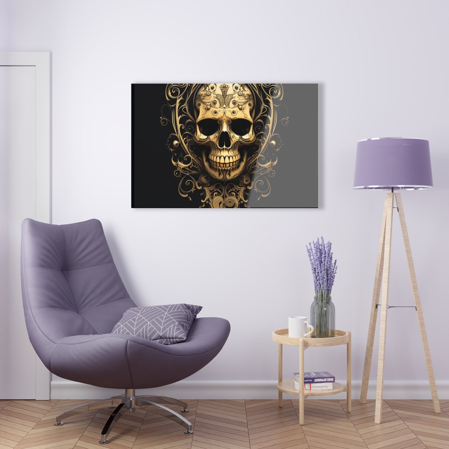 Acrylic Prints Skull Treble Clef 3