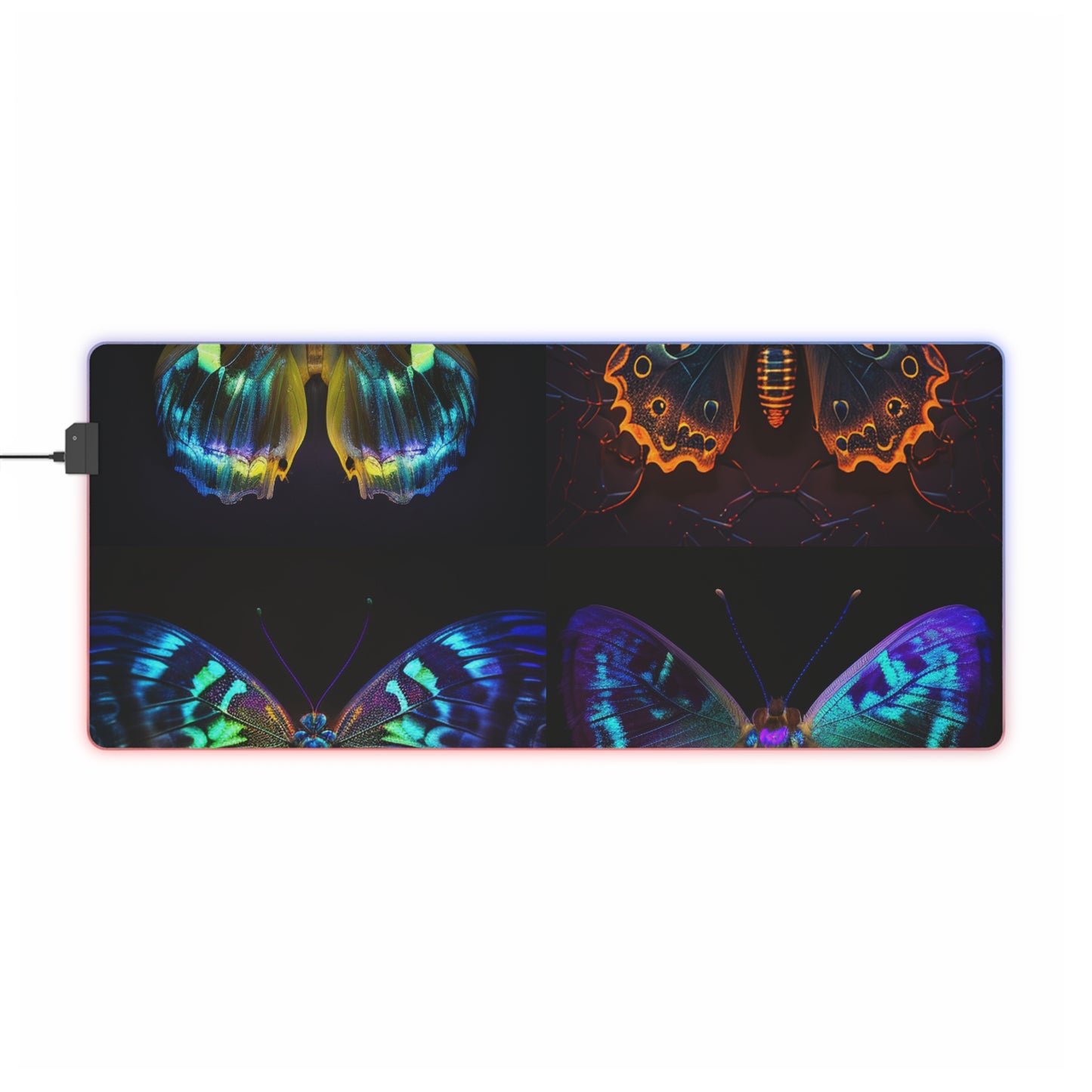 LED Gaming Mouse Pad Neon Hue Butterfly 5