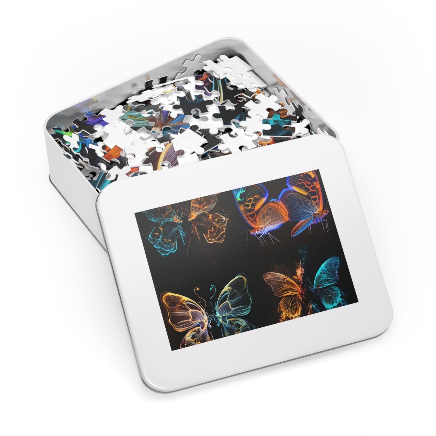 Jigsaw Puzzle (30, 110, 252, 500,1000-Piece) Neon Glo Butterfly 5
