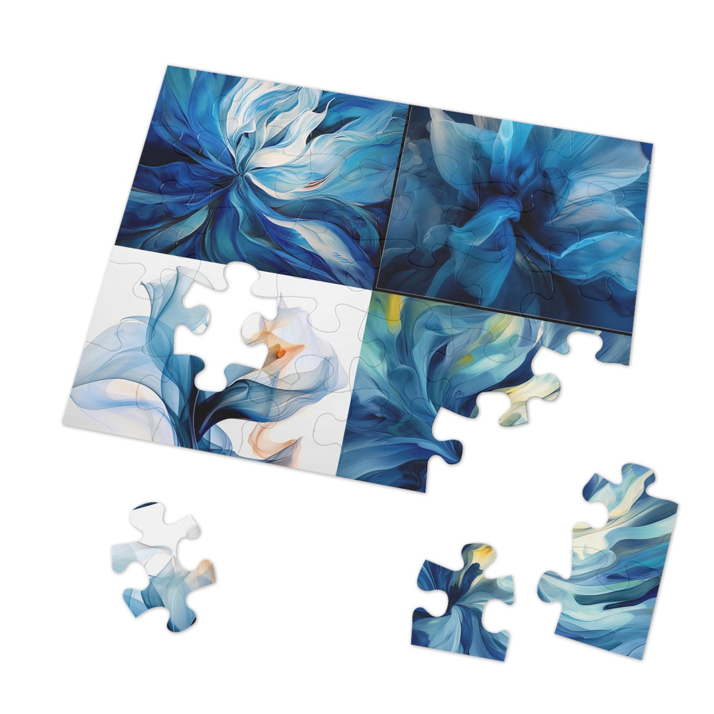 Jigsaw Puzzle (30, 110, 252, 500,1000-Piece) Blue Tluip Abstract 5
