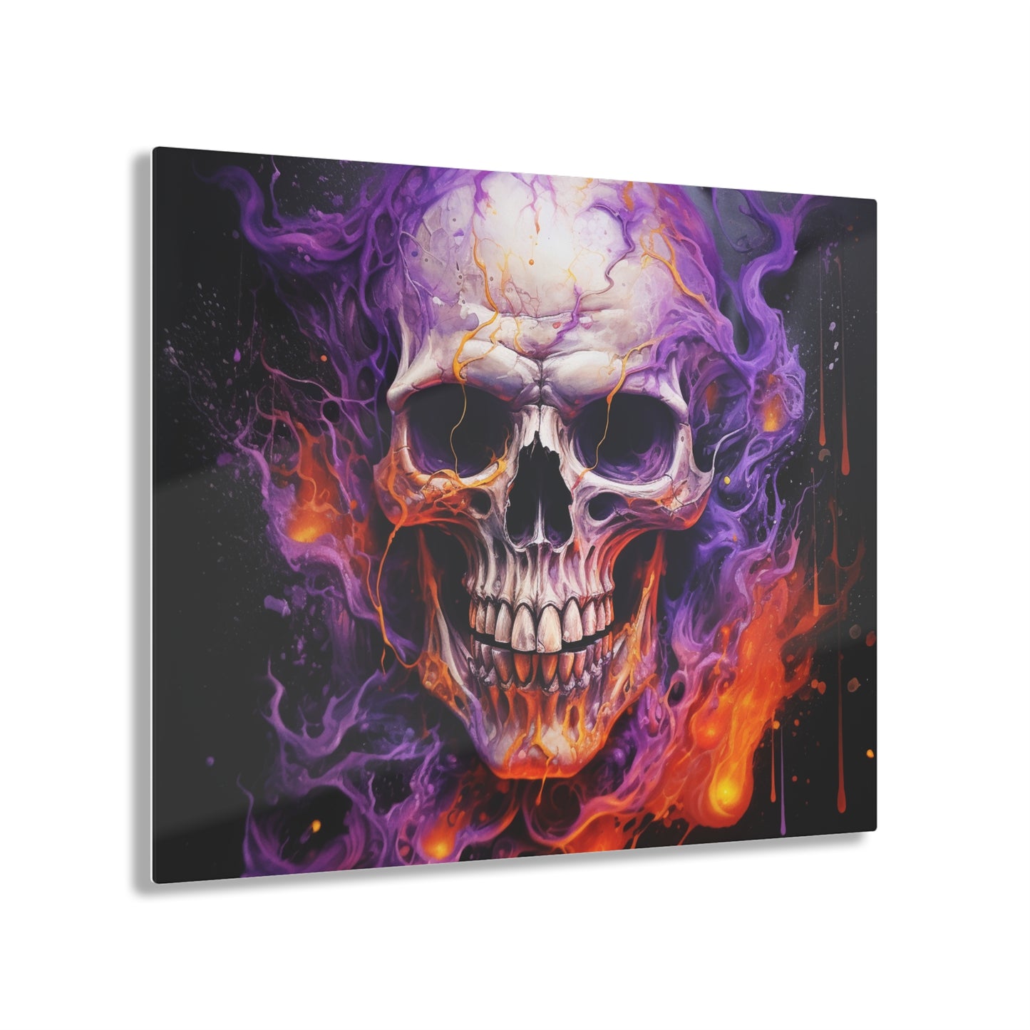 Acrylic Prints Skull Flames 2