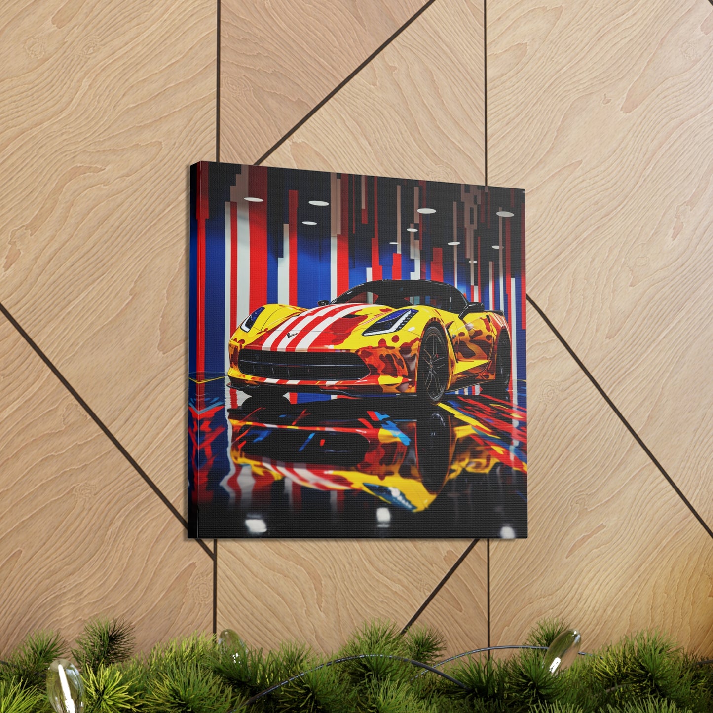 Canvas Gallery Wraps Macro Flag Ferrari 4