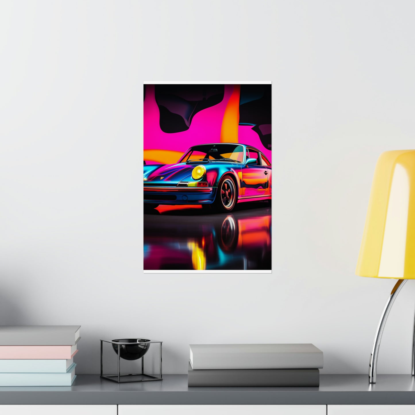 Premium Matte Vertical Posters Macro Porsche 2