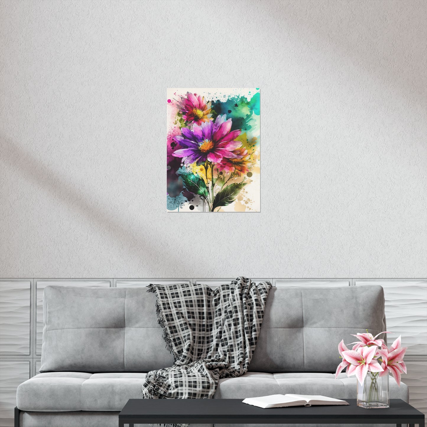 Premium Matte Vertical Posters Bright Spring Flowers 1