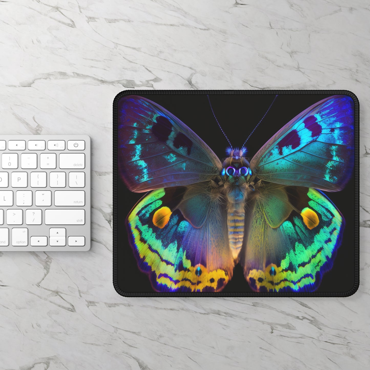 Gaming Mouse Pad  Neon Hue Butterfly 4