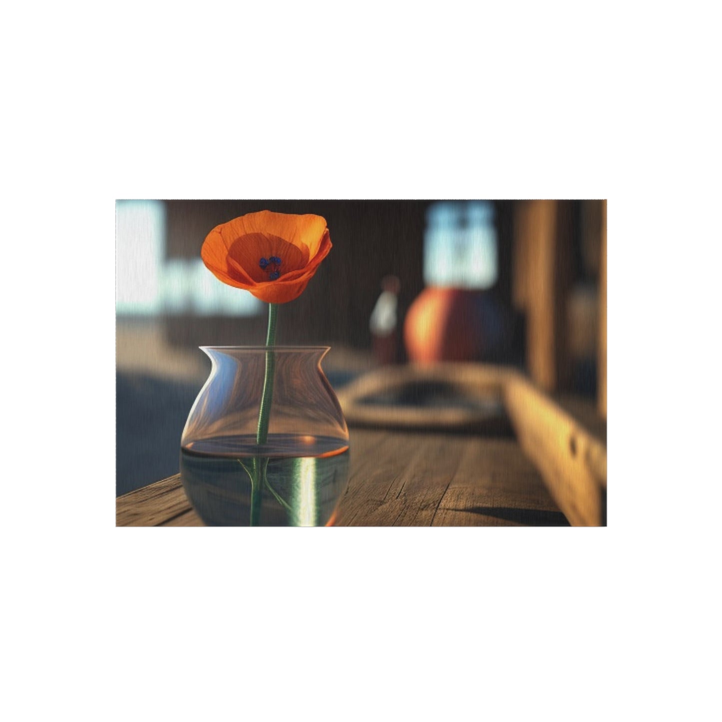 Outdoor Rug  Poppy in a Glass Vase 2