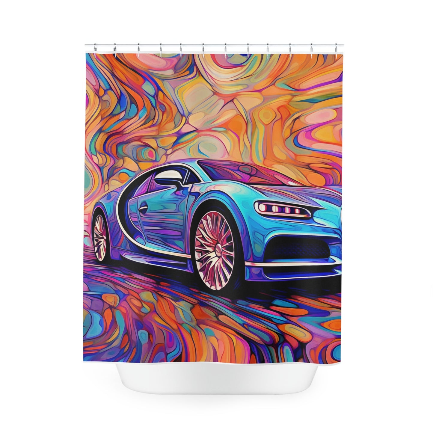 Polyester Shower Curtain Bugatti Abstract Concept 3