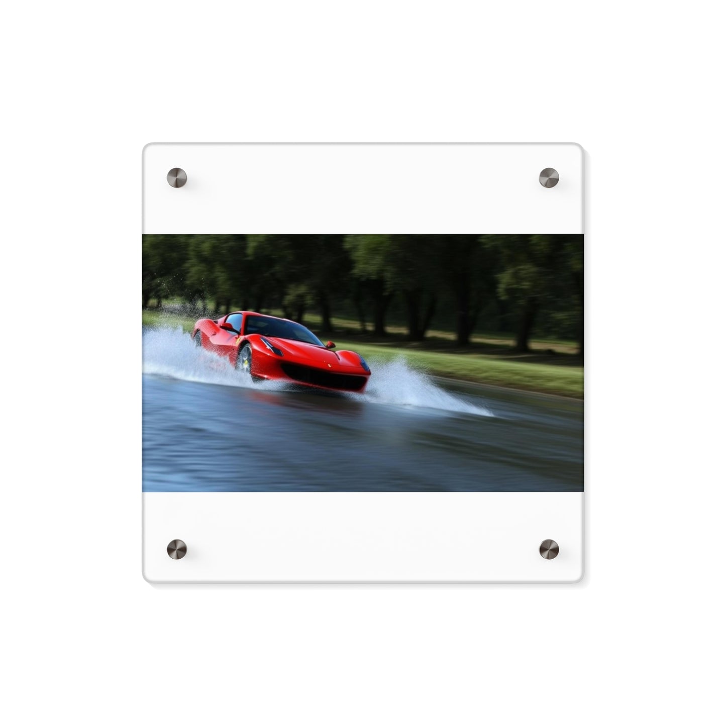 Acrylic Wall Art Panels Water Ferrari Splash 3