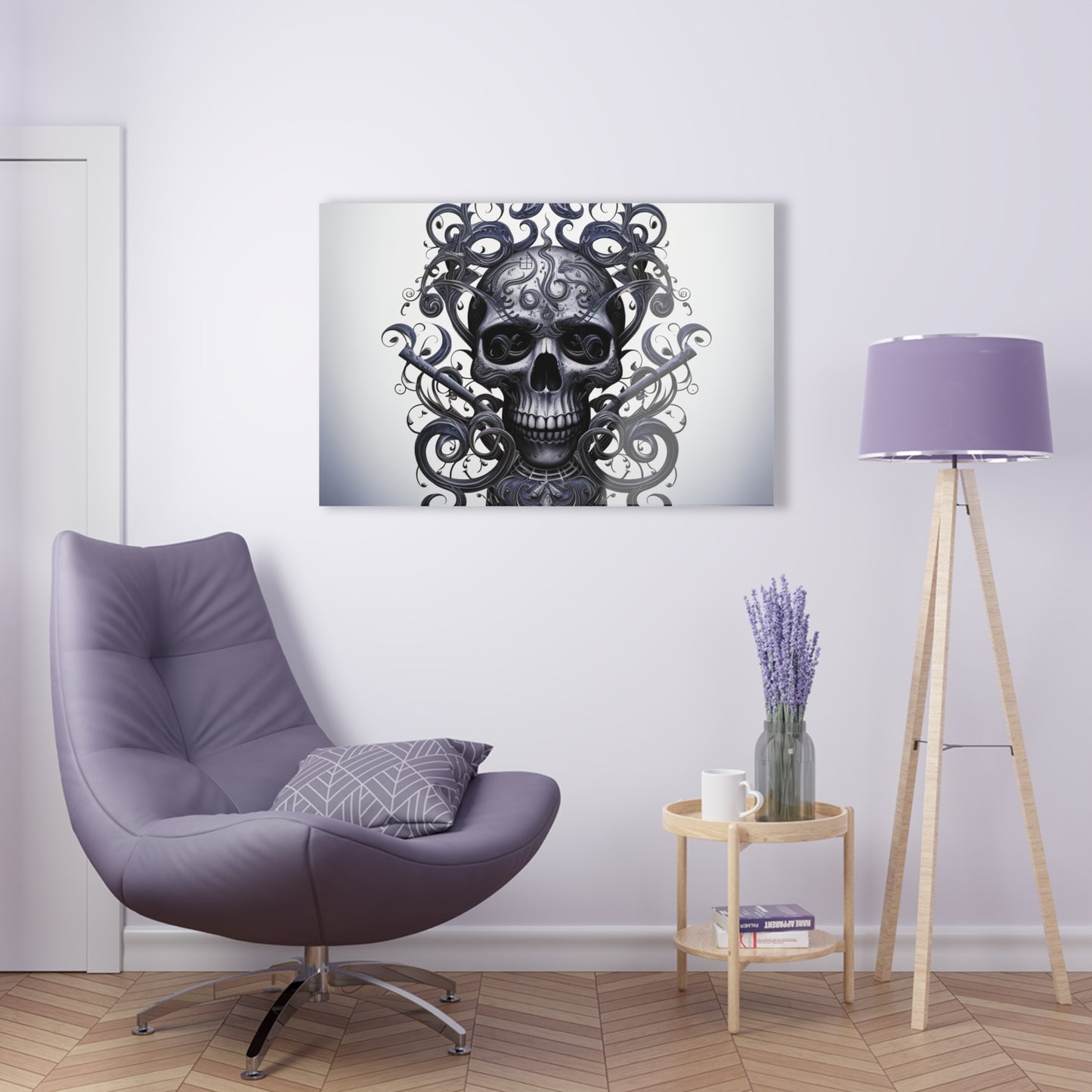 Acrylic Prints Skull Treble Clef 1