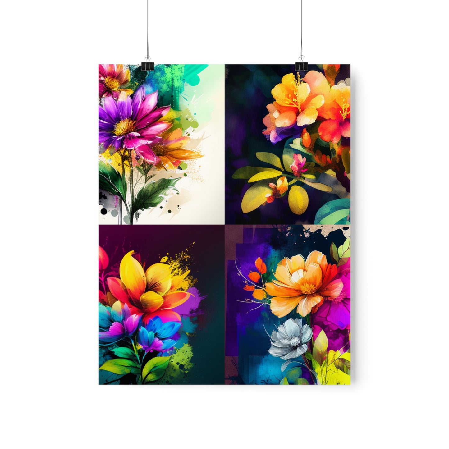 Premium Matte Vertical Posters Bright Spring Flowers 5