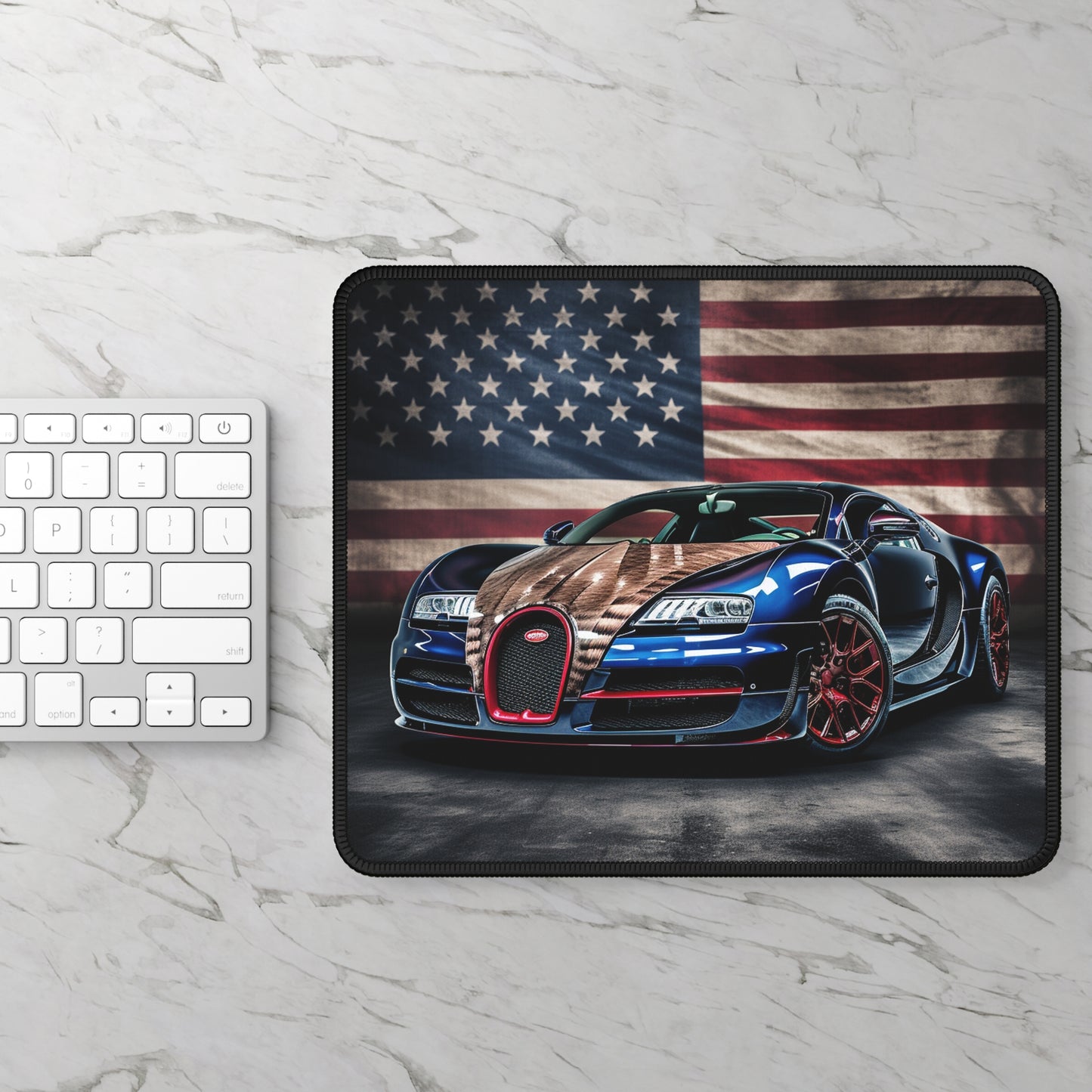 Gaming Mouse Pad  Bugatti American Flag 4