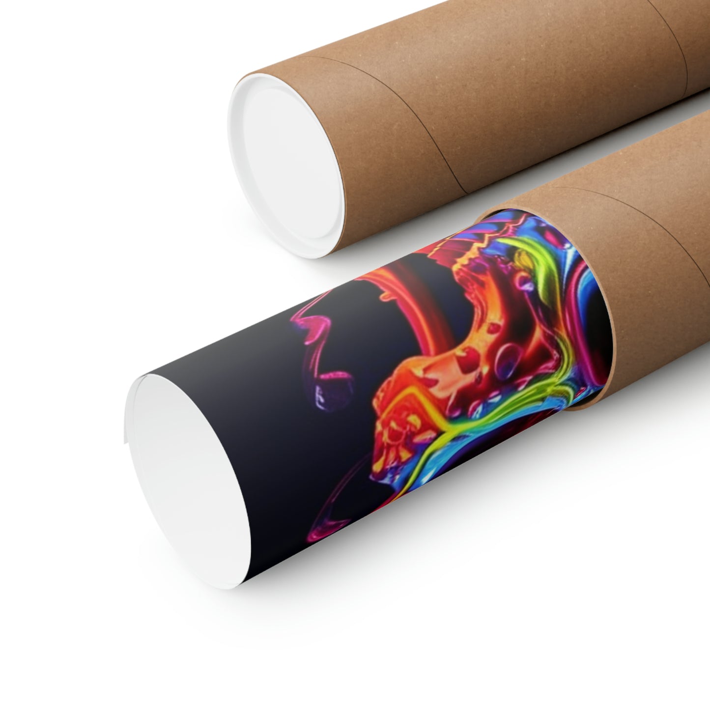 Premium Matte Vertical Posters Macro Skull Color 3