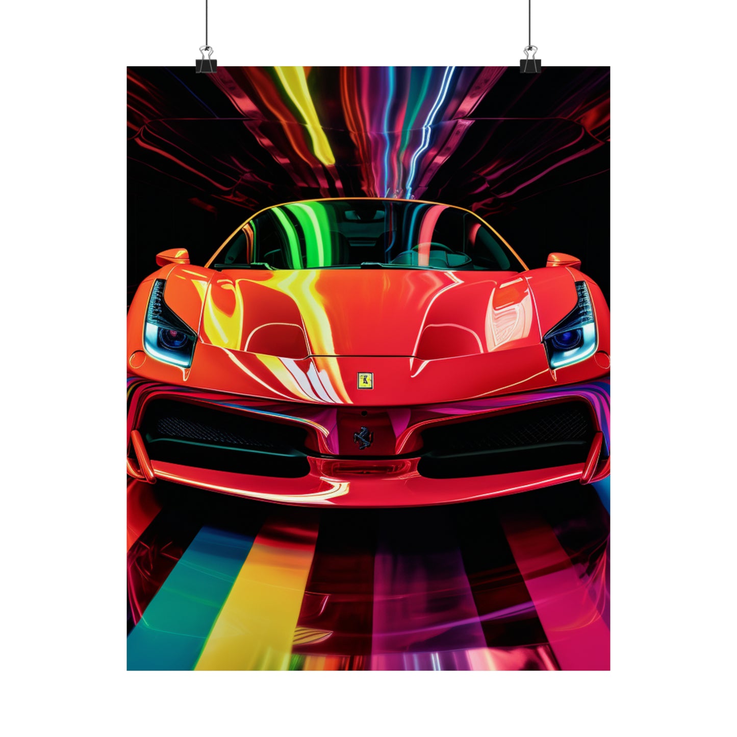 Premium Matte Vertical Posters Ferrari Flair Macro 3