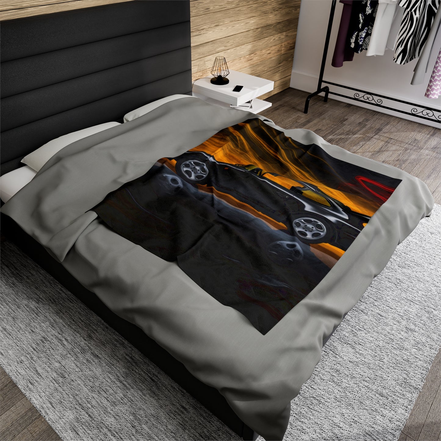 Velveteen Plush Blanket Porsche 933 4