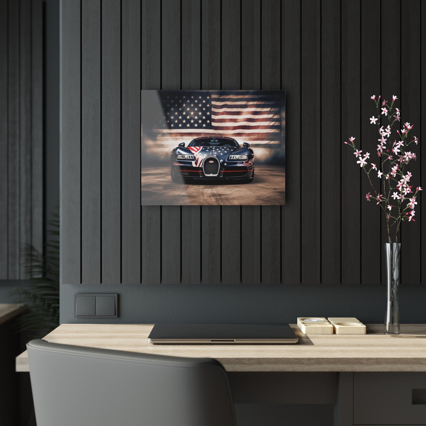 Acrylic Prints Bugatti American Flag 2