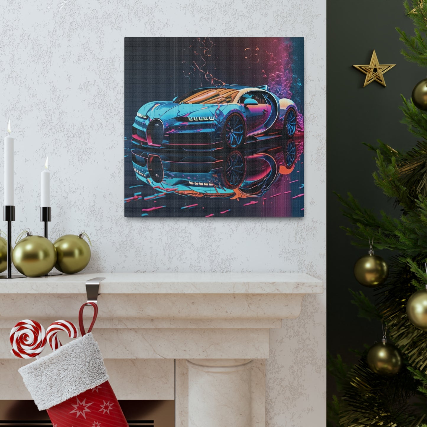 Canvas Gallery Wraps Bugatti Neon Chiron 4