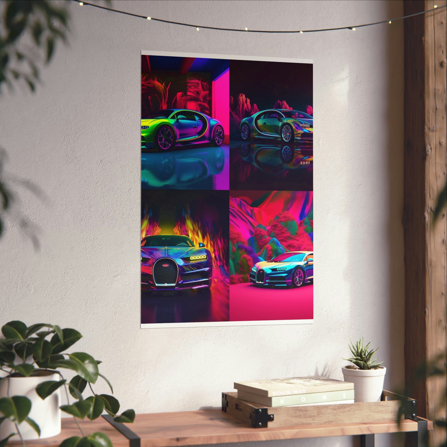 Premium Matte Vertical Posters Florescent Bugatti Flair 5