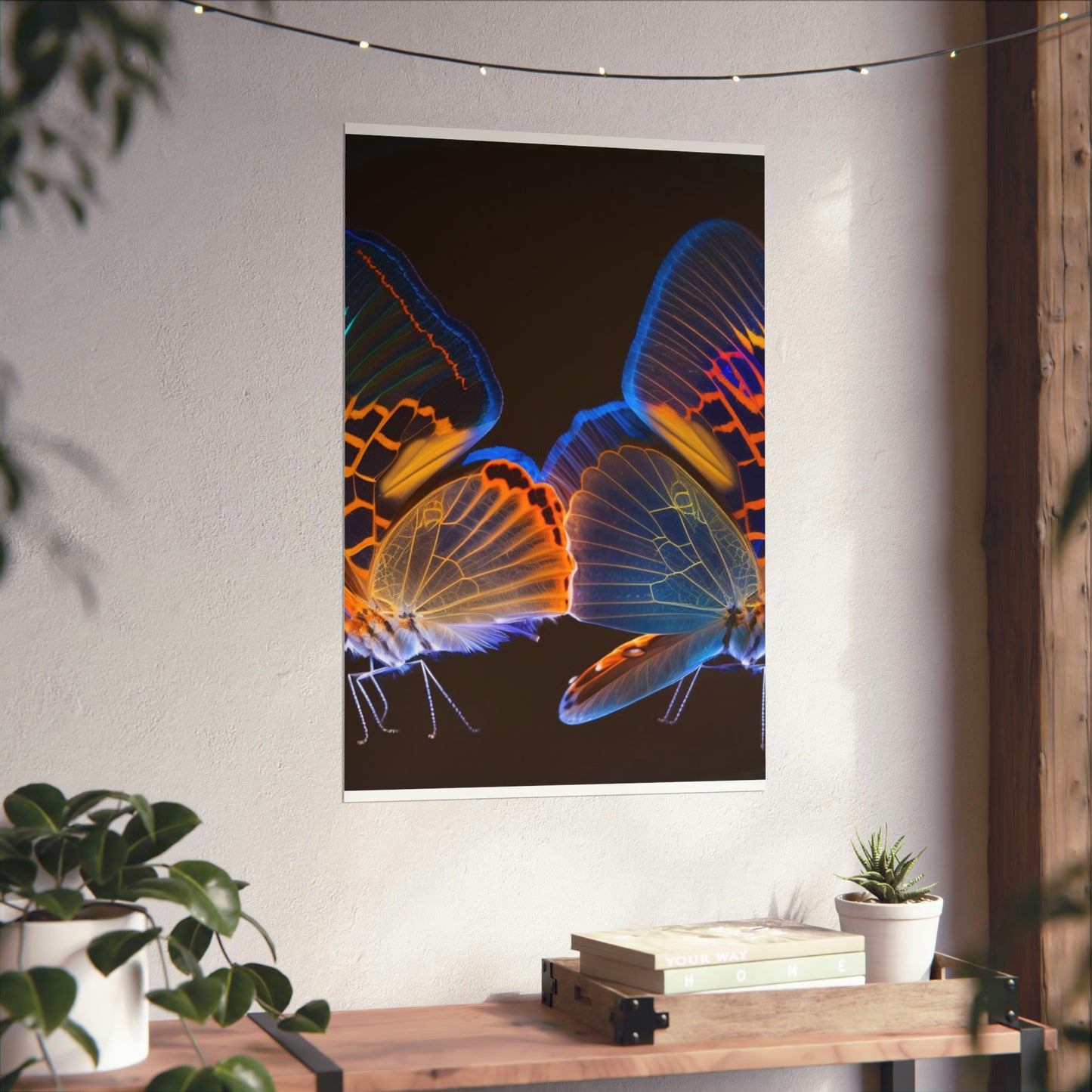 Premium Matte Vertical Posters Neon Glo Butterfly 2