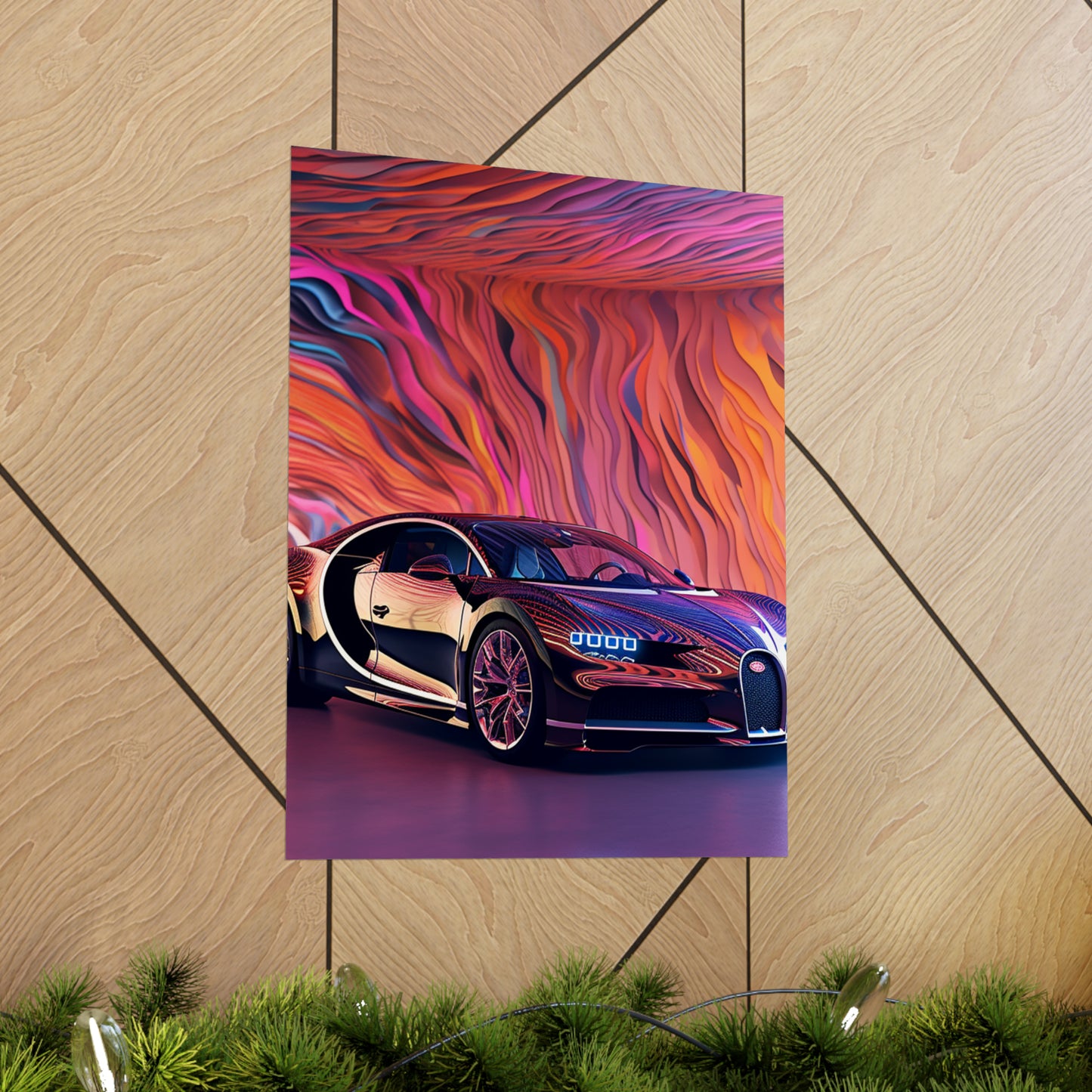 Premium Matte Vertical Posters Bugatti Abstract Flair 4