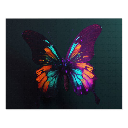 Jigsaw Puzzle (30, 110, 252, 500,1000-Piece) Hyper Colorful Butterfly Purple 4