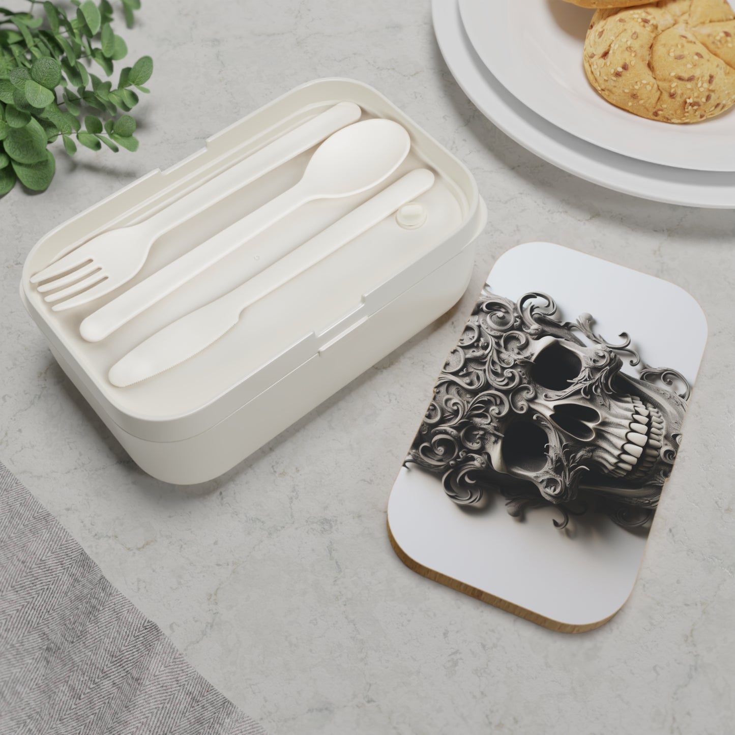 Bento Lunch Box Skull Treble Clef 2