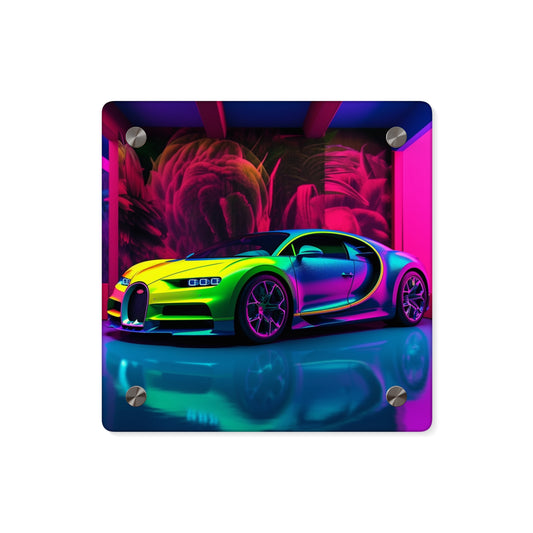 Acrylic Wall Art Panels Florescent Bugatti Flair 1