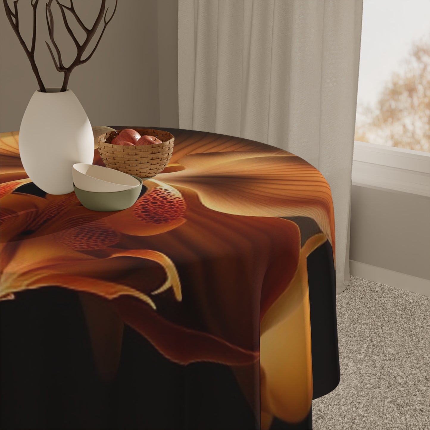 Tablecloth Orange Orchid 2